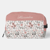 Heldere wilde bloem bladeren toilettasje (Achterkant)