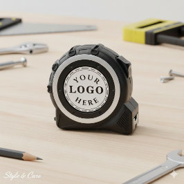 Heldere zilveren meetlint met uw Logo Rolmaat