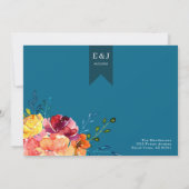 Heldere zomerkleurige foto Weddenschap "Bedankt" Save The Date (Achterkant)