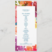 Heldere zomerkleurige wendwrijvingsmenu & Drinken Menu (Achterkant)