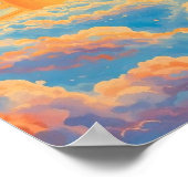 Heldere zon en zware wolken poster (Hoek)