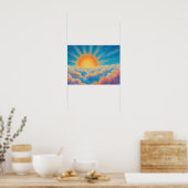 Heldere zon en zware wolken poster (Keuken)