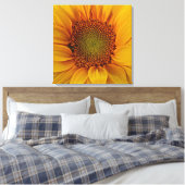 Heldere zonnebloem canvas afdruk (Insitu (Slaapkamer))