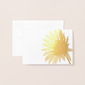 Heldere zonnebloem folie kaarten (Voorkant met envelop)