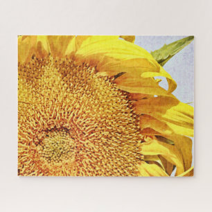 Heldere zonnebloem Kunst Grote puzzel
