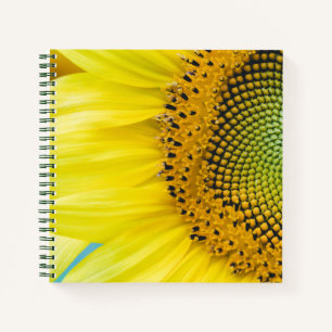 Heldere zonnebloem notitieboek