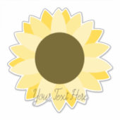 Heldere zonnebloem op blauw auto Auto Decel Sticker (Voorkant)