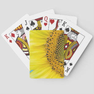 Heldere zonnebloem pokerkaarten