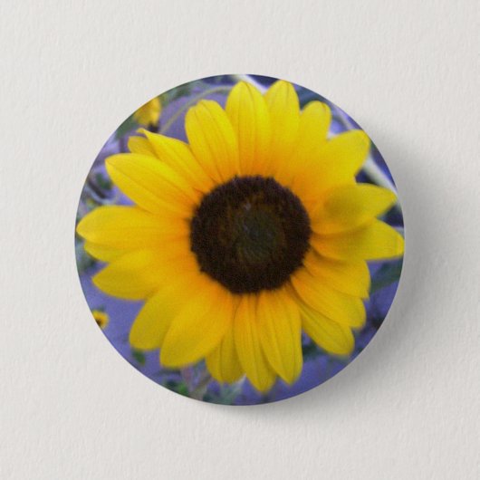 Heldere zonnebloem ronde button 5,7 cm (Voorkant)