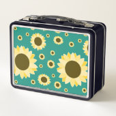 Heldere zonnebloemen op groen (Achterkant)