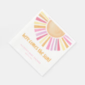 Heldere zonneschijn hier komt het zon baby shower servet (Hoek)