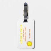 Heldere zonnige Sun Sunshine Rays Bagagelabel (Achterkant verticaal)