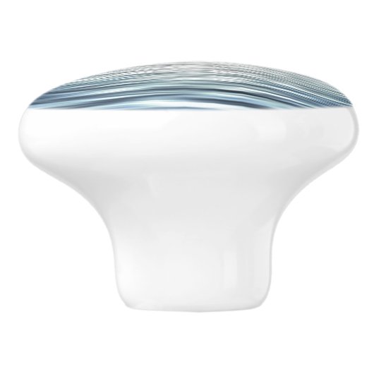 Heldere zonsopgang over de blauwe oceaandresser keramische knop (Zijkant)