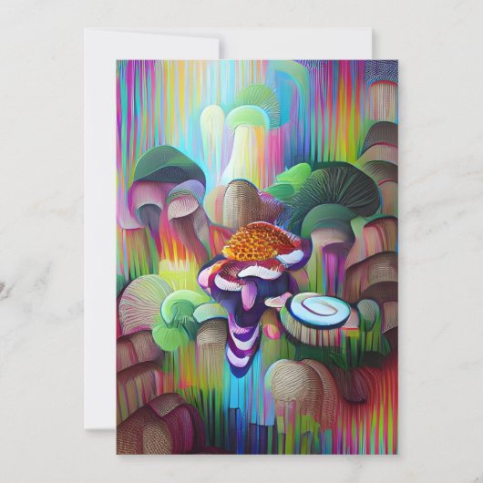 Helderend kleurrijk Psychedelisch Patroon Kaart (Voorkant)