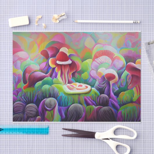 Helderend kleurrijk Psychedelisch Patroon Tissuepapier (Craft)