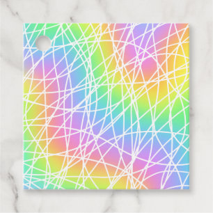 Helderend ontwerp voor regenboog bedankjes labels