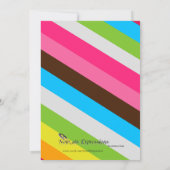 Helderend regenboogstripe dunne Baby shower Kaart (Achterkant)
