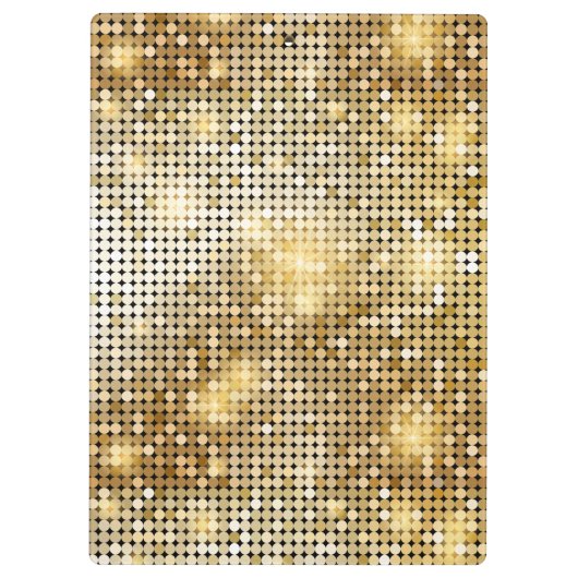 Helderende gouden sequoietjes in glitters disco ba klembord (Achterkant)
