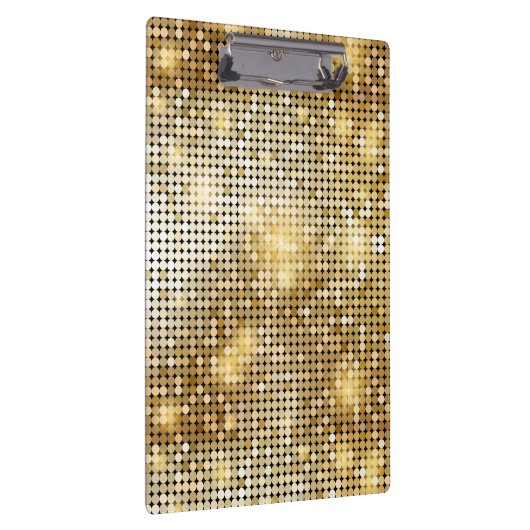 Helderende gouden sequoietjes in glitters disco ba klembord (Rechts)