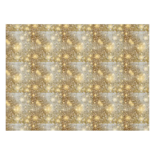 Helderende gouden sequoietjes in glitters disco ba tafelkleed (Voorkant (Horizontaal))