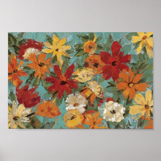 Helderexpressieve tuin poster (Voorkant)