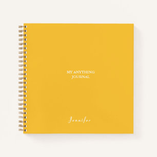 Heldergeel aangepaste minimalistische spiraal Noti Notitieboek