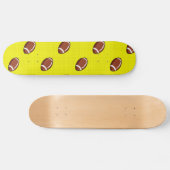 Heldergeel en bruin Football Pattern Skateboard (Horizontaal)