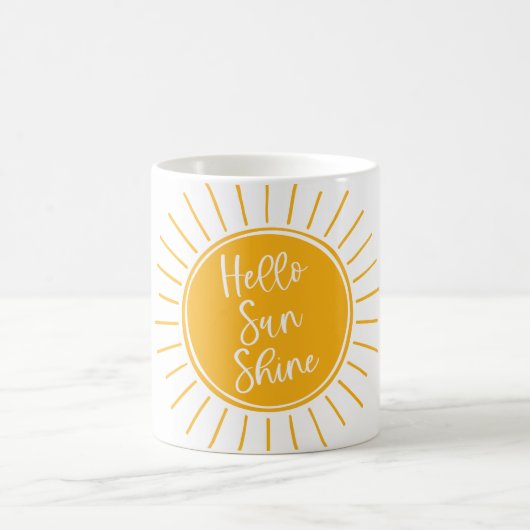 Heldergeel Hallo Sun Shine Cute Koffiemok (Center)