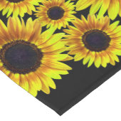 Heldergeel zonnebloempatroon korte tafelloper (Hoek)