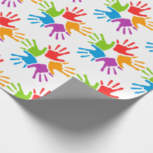 Heldergekleurde diversiteit Handhand-prints