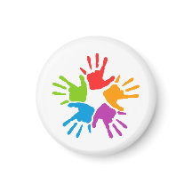 Heldergekleurde diversiteit Handhand-prints