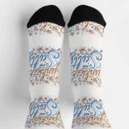 Heldergekleurde sokken Zongebruind en Zoutig 00440