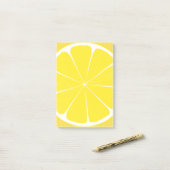 Heldergele citroen Citrus Fruit Slice Design Post-it® Notes (Op bureau)