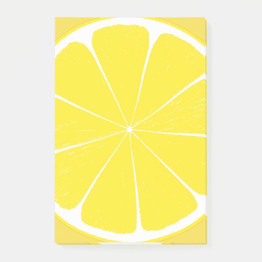 Heldergele citroen Citrus Fruit Slice Design Post-it® Notes (Voorkant)