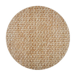 Heldergele gingham stof textuur. snijplank