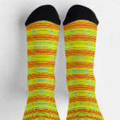 Heldergele groene gestreept Funky Socks Sokken (Top)