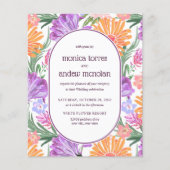 Heldergele Oranje groene Florals Spring Wedding (Voorkant)