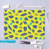 Heldergele tropische lederen patroon tissuepapier (Craft)