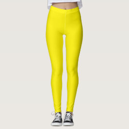 Heldergele, vaste kleur leggings