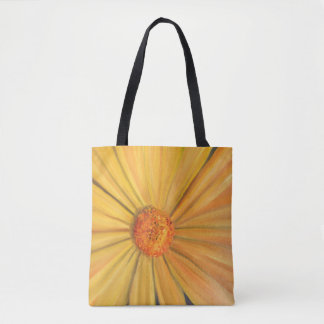 Heldergele zonnebloem-Canvas tas