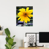 Heldergele zonnebloem poster (Thuiskantoor)