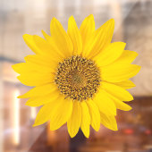 Heldergele zonnebloem raamsticker (Vel 2)