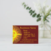 Heldergelige Visitekaartjes van de zon (Staand voorkant)