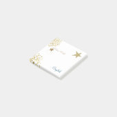 Heldergouden glitter sapphire maakt een wensvakant post-it® notes (Schuin)