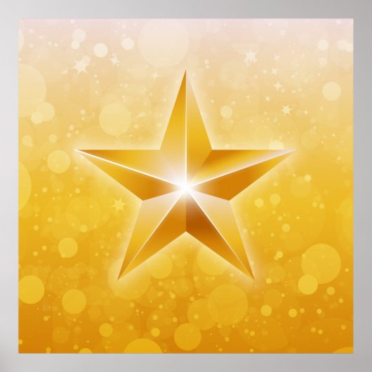 Heldergouden steraanduiding poster (Voorkant)
