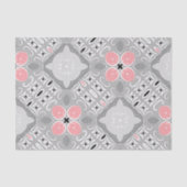 Heldergrijs en roze, gecompliceerd elegant  tissuepapier (Voorkant)