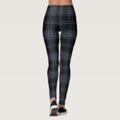Heldergrijs, zwart, Oxford Blue kleuren Tartan Leggings (Achterkant)