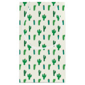 Heldergroen cactus-patroon klein cadeauzakje (Achterkant)