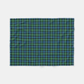 Heldergroen en blauw geruite Lyon Tartan Fleece Deken (Voorkant (Horizontaal))