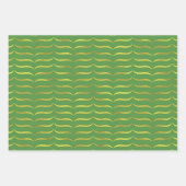 Heldergroen en goud inpakpapier vel (Voorkant)